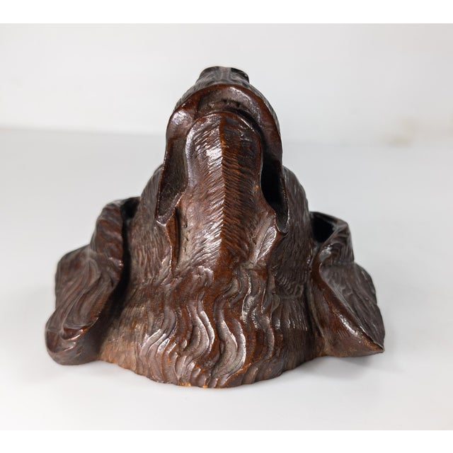 19th Century German Black Forest Carved Setter Head Architectural Fragment For Sale - Image 4 of 9