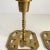 Brass Chinoiserie Brass Candlesticks Asian Character Vintage Brass Candle Holders a Pair For Sale - Image 8 of 13
