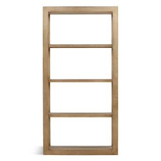 Simple Washed Pine Bookcase For Sale
