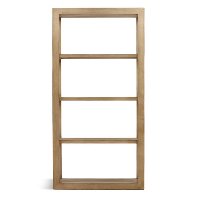 Simple Washed Pine Bookcase For Sale