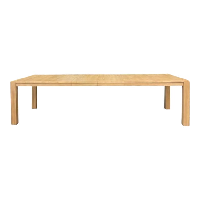 Vintage Contemporary Blonde Dining Table For Sale