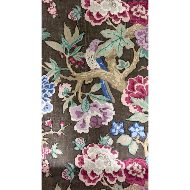 Traditional Schumacher X Mary McDonald Bermuda Blossoms in Cocoa 175870 3 5/8 Yards Fabric For Sale - Image 3 of 6