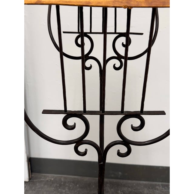 Wrought Iron Book + Music Stand, Antique For Sale - Image 11 of 12