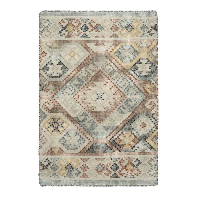 Contemporary Geometric Diamond Wool Gift-Sized Rug by Rug & Kilim, India For Sale