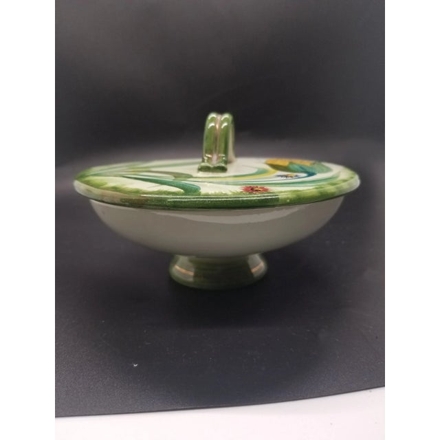 American Vintage Handpainted Trinket Numbered Candy Dish, Italy For Sale - Image 3 of 8