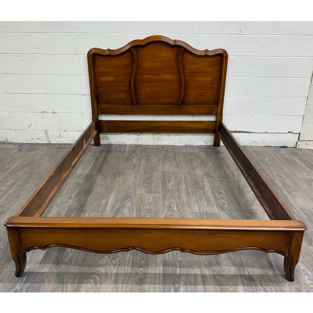 French Provincial Vintage Full Size White Furniture Company French Provincial Bed For Sale - Image 3 of 18