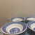 Vintage Blue Willow Pattern Porcelain Shallow Soup Bowls - Set of 4 For Sale - Image 4 of 6