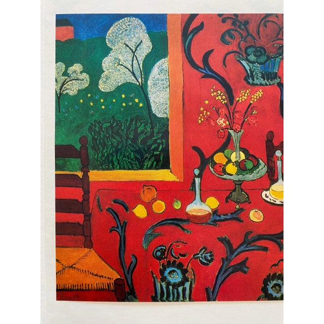 The School of Paris Henry Matisse Vintage 1981 First Edition Fauvism Lithograph Print " the Dessert : Harmony in Red " 1908 For Sale - Image 3 of 10