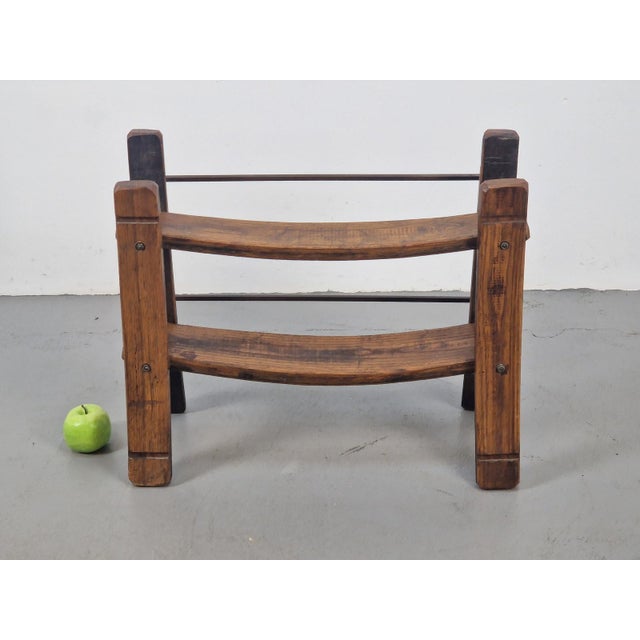 Brutalist Wooden Wine Racks in Oak, 1960s, Set of 2 For Sale - Image 10 of 13