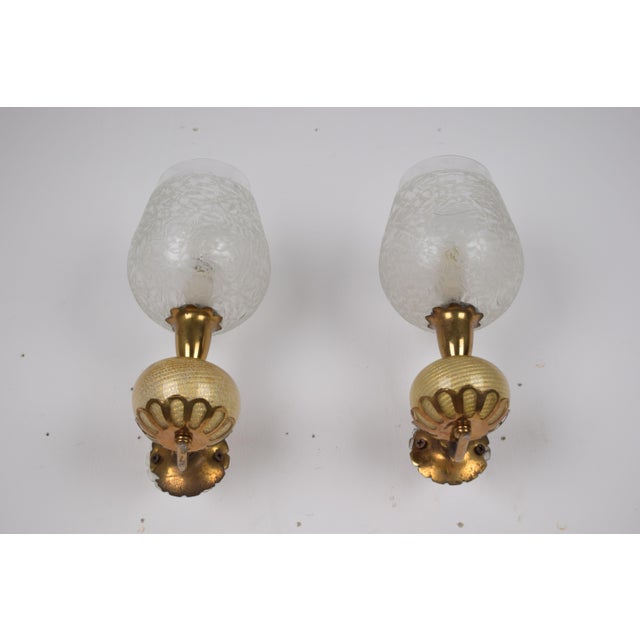 Vintage Wall Lamps from Barovier & Toso, 1940s, Set of 2 For Sale - Image 10 of 15