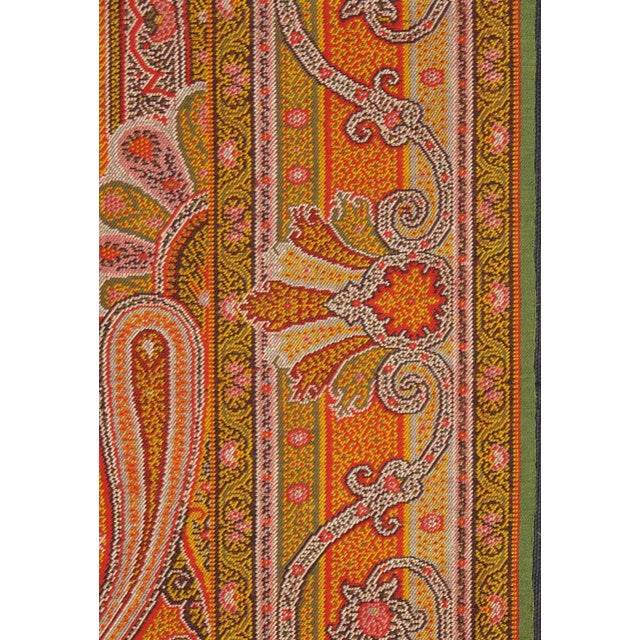 Burnt Orange Keivan Woven Arts Early 20th Century Paisley Shawl For Sale - Image 8 of 9