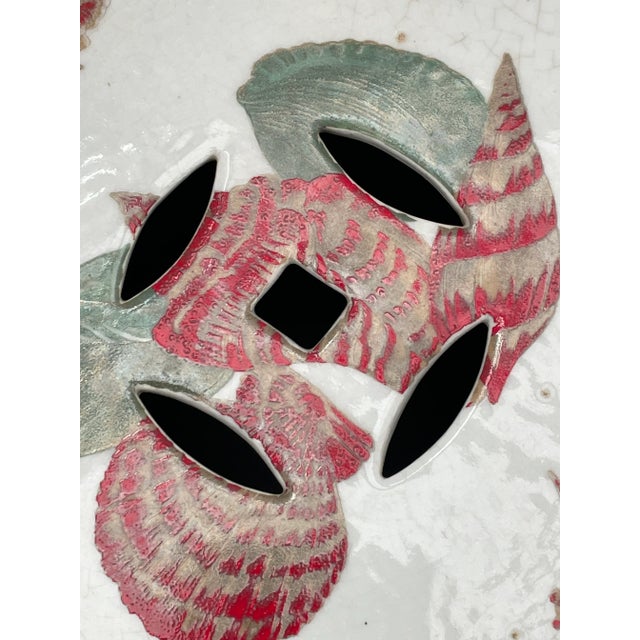 Alabaster 1970s Vintage Garden Seat with Shell Motif For Sale - Image 8 of 13