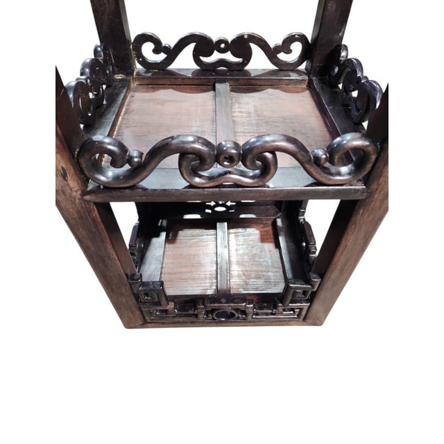 Late 19th Century Antique Chinese Tall Hongmu Incense Tables - A Pair For Sale - Image 5 of 6