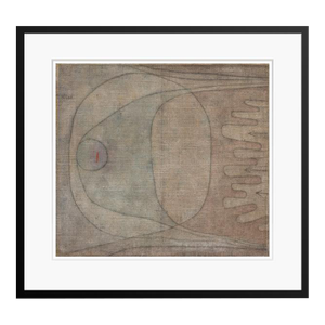 Paul Klee 'Fear' Archival Pigment Print Framed in Black Reproduction