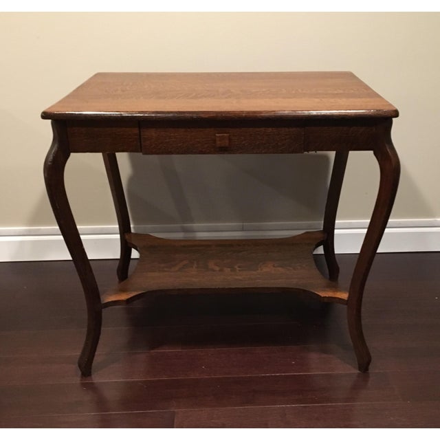 Antique Brandt Oak Library Table Chairish