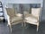 Judith Norman French Neoclassical Bergere Armchairs in Damask Fabric, a Pair, Gilt, Design Center of America For Sale In Naples, FL - Image 6 of 12