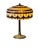 1980s Vintage Tiffany Revival Leaded Stained Glass Table Lamp With Cast Brass Tree-Form Base For Sale - Image 5 of 12