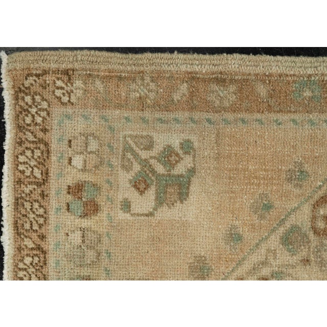Early 21st Century Turkish Mini Rug Oriental Hand Knotted Vintage Rug 1'10" x 3' #21091 For Sale - Image 5 of 8