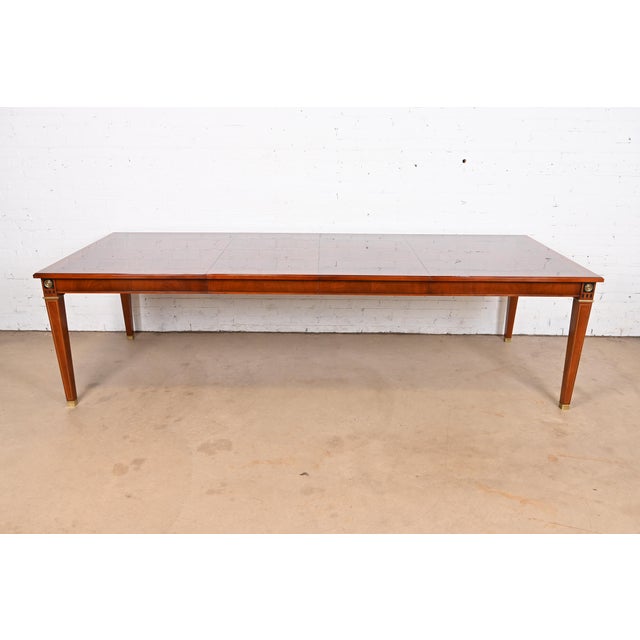 French John Widdicomb French Regency Louis XVI Mahogany Extension Dining Table For Sale - Image 3 of 12