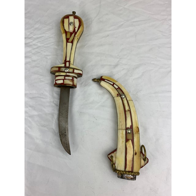 Traditional Curved Moroccan Dagger For Sale - Image 10 of 11
