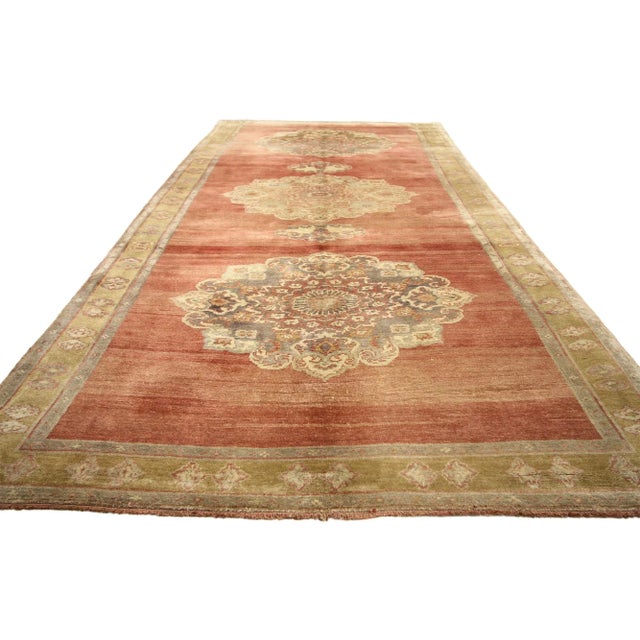 Modern Vintage Turkish Oushak Rug - 05'03 X 12'06 For Sale - Image 3 of 6