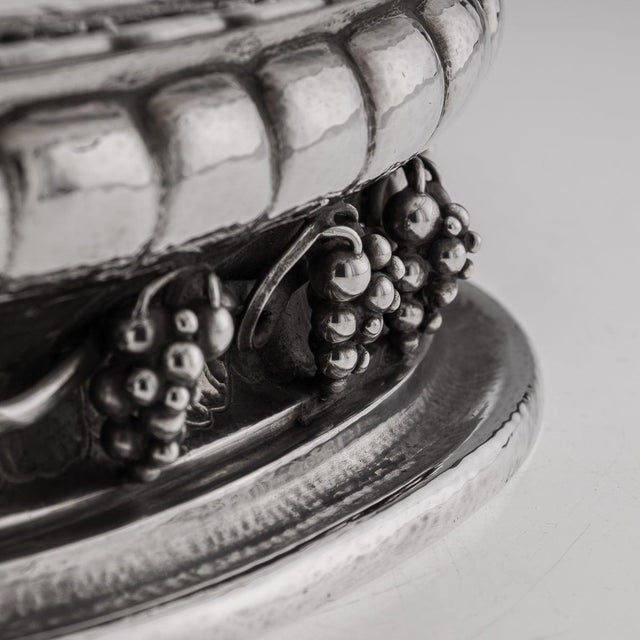 20th Century Danish Silver Grapevine Pattern Centrepiece from Georg Jensen For Sale - Image 4 of 18