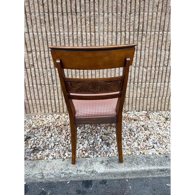 Wood Ethan Allen British Classics Mackenzie Cinnabar Dining Chairs For Sale - Image 7 of 10