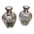 Art Deco Italian Crystal Toiletry Bottles and Silver Lid - a Pair For Sale