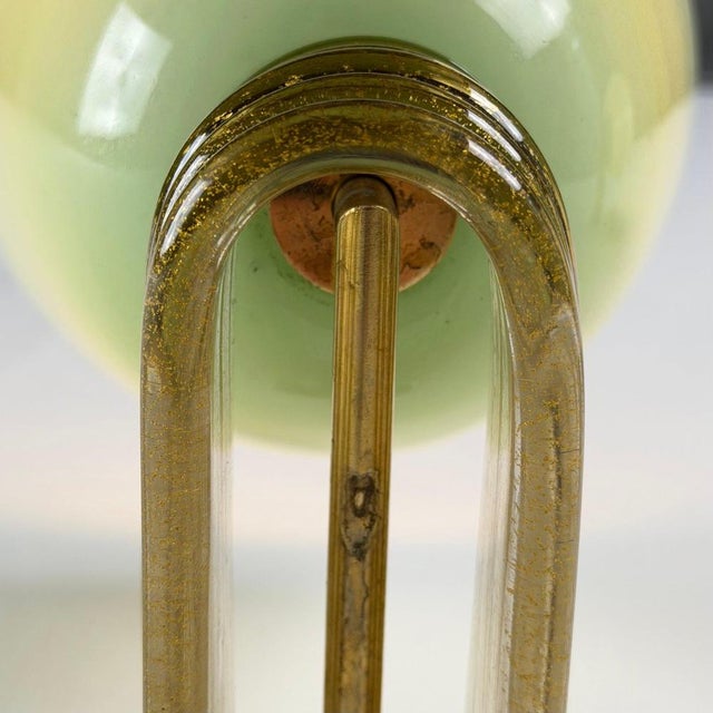 Vintage Murano Glass and Brass Wall Sconces by Tomaso Buzzi for Venini, 1940s, Set of 2 For Sale - Image 14 of 18