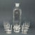 Astonishing mid-century vintage crystal decanter with 6 crystal glasses 1970s made in italy signed luigi bormioli...