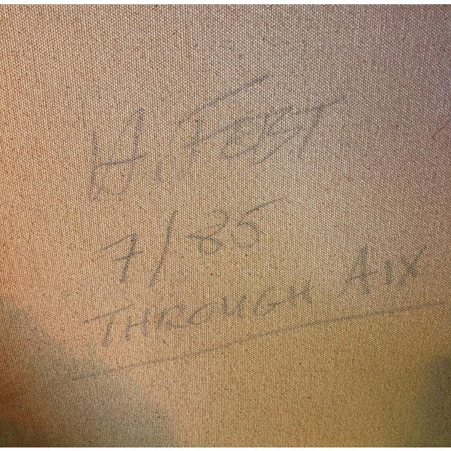 Large Colorful Vintage Abstract Painting by Canadian Artist Harold Feist For Sale - Image 4 of 5