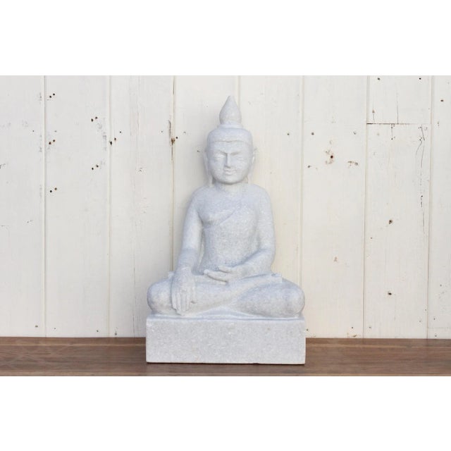 Tall White Marble Burmese Buddha For Sale - Image 10 of 10