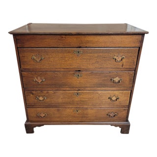 Antique English Georgian Oak Chest of Drawers For Sale