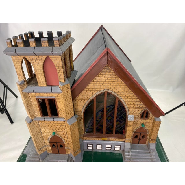 Vintage Exact Replica Wood Model-Of Old Schenectady Church For Sale - Image 4 of 10