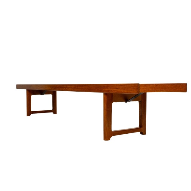 Vintage Torbjørn Afdal Krobo Extra Long Teak Bench by Bruksbo Norway, Scandinavian Modern For Sale - Image 10 of 18