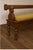 Victorian Antique Wood and Velvet Bench, 9 Feet Long For Sale - Image 3 of 3