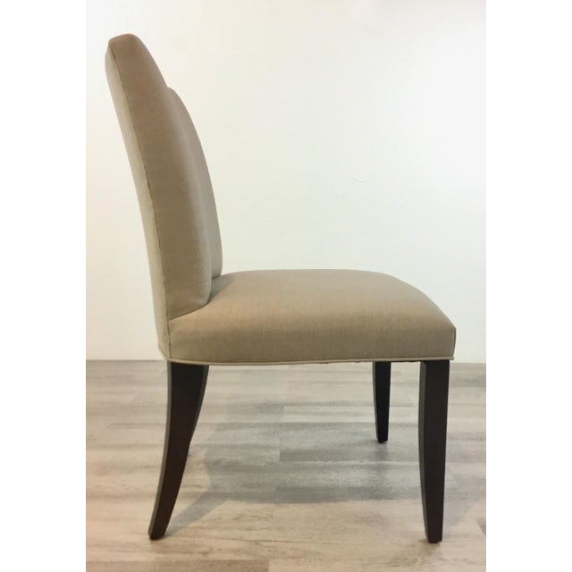 Modern Taupe and Dark Wood Dining Chairs Set of Six Chairish