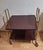 Vintage Tea Trolley with Metal Frame with Wheels and Formica Floors with Mahogany Veneer on the Back, 1970s, in Good...