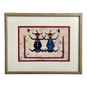 D. Smith Batik Print, Signed & Framed Limited Edition Native Art Late 20th Century