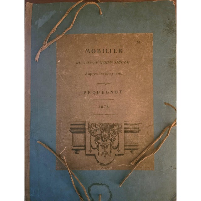 Very Rare-1878 -Set of 8- French Antique Interior Furniture Design Lithographs-Chairs, Documentaion For Sale - Image 10 of 10