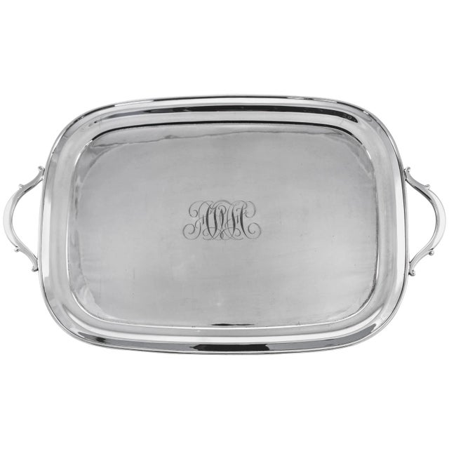 Large Modern Sterling Tea Tray For Sale In New York - Image 6 of 6