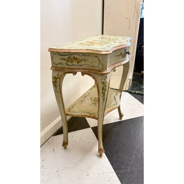 Early 20th Century Venetian Hand-Painted Side Table - Louis XV Style For Sale - Image 10 of 11
