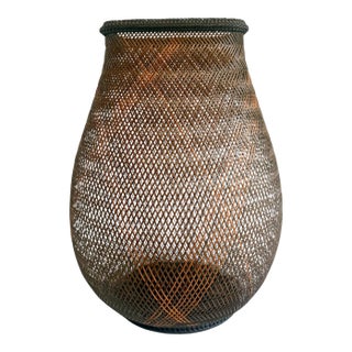 Contemporary Japanese Bamboo Basket Ikebana by Fujitsuka Shosei For Sale