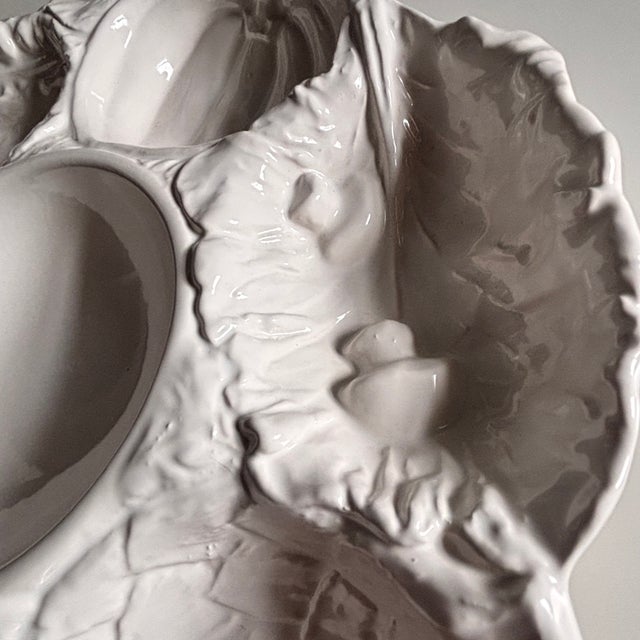 1980s 1980s Portuguese Majolica Vegetable Platter by Neto & Gomes, Figural Serving Dish For Sale - Image 5 of 10