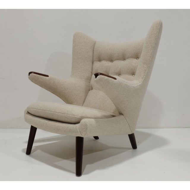 Hans J. Wegner Ap19 Papa Bear Chair in Holly Hunt Alpaca For Sale - Image 10 of 12