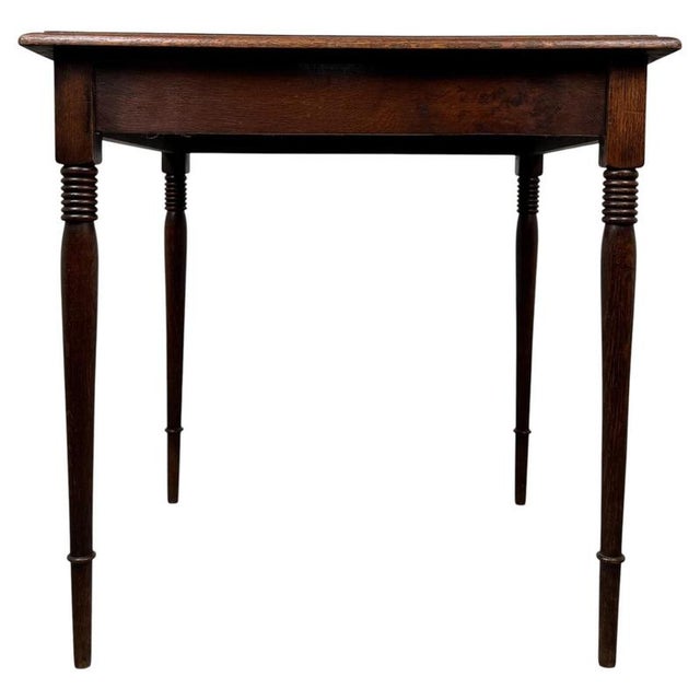 Antique Edwardian Oak Side Table, 1890s For Sale - Image 9 of 10