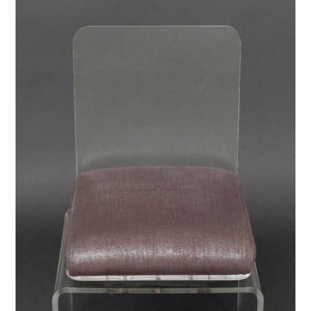 Mid-Century Modern Modern Clear Acrylic Swivel Side Chair For Sale - Image 3 of 7