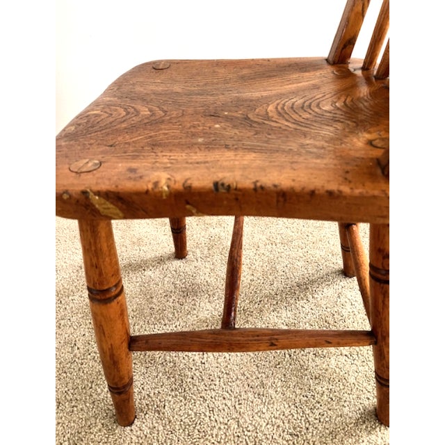 Mid 20th Century Rustic Farmhouse Bow-Back Side Chair #2 For Sale - Image 4 of 4