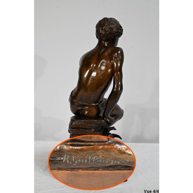 R.Guillaume, L’Enfant à l’Epuisette, 20th Century, Bronze For Sale - Image 17 of 18