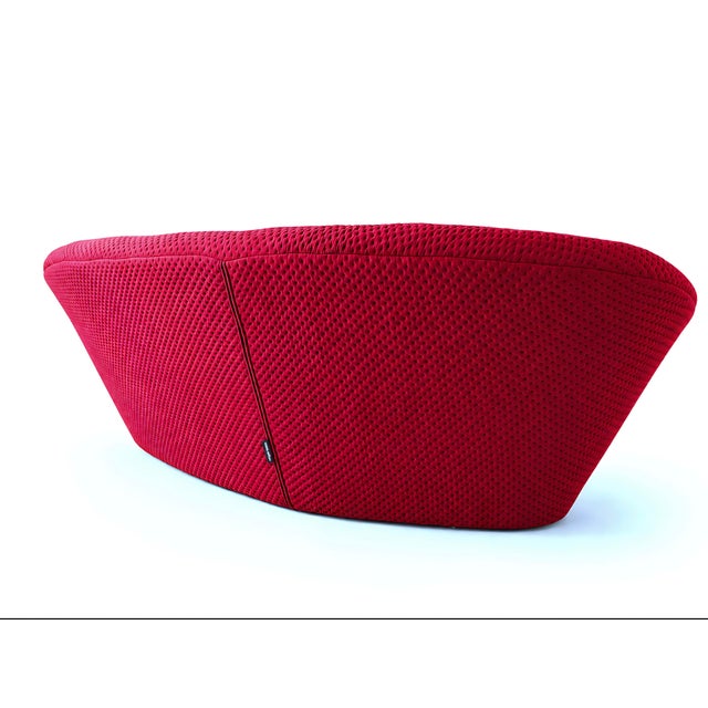Mid-Century Modern Ligne Roset Ploum Sofa by Ronan & Erwan Bouroullec – Rare Designer Statement Red For Sale - Image 3 of 6